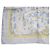 Hermès HERMES Paris Les Amoureux De Paris Gavroche Einstecktuch aus Seidentwill 45cm Blau Beige Gelb Hellblau - Ansicht 7
