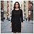Abito shift IRO Paris Cadonia in crepe nero con cutout e ricami, maniche lunghe FR 36 US 4 - vista 3