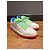Sneakers Chanel in pelle bianca con dettagli neon Bianco Blu Verde Arancione - vista 2