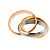 Anello Cartier Trinity in oro rosa bianco e giallo 18K - vista 3