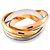 Anello Cartier Trinity in oro rosa bianco e giallo 18K - vista 4