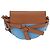Borsa a tracolla LOEWE Mini Gate Bag in pelle blu e oro Auth ka5984A D'oro - vista 13