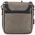 Borsa a tracolla GUCCI Diamante Canvas Pelle Marrone Argento 295679 Auth ka6042 - vista 2