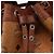 Borsa a tracolla MCM Vicetos Logogram PVC Leather Brown Gold Auth 201008 Marrone D'oro - vista 15