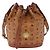 Borsa a tracolla MCM Vicetos Logogram PVC Leather Brown Gold Auth 201008 Marrone D'oro - vista 2