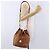 Borsa a tracolla MCM Vicetos Logogram PVC Leather Brown Gold Auth 201008 Marrone D'oro - vista 24