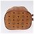 Borsa a tracolla MCM Vicetos Logogram PVC Leather Brown Gold Auth 201008 Marrone D'oro - vista 9