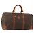 Céline Borsa Boston CELINE Macadam Canvas PVC Leather Brown Gold Auth 200952 Marrone D'oro