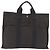 Hermès HERMES Her Line MM Handtasche Canvas Grau Silber Auth 200067 Braun - Ansicht 2