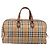 Sac Boston Burberrys Nova Check Canvas Beige Gold Auth 197879A Doré - vue 2