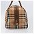 Sac Boston Burberrys Nova Check Canvas Beige Gold Auth 197879A Doré - vue 3