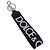 Dolce & Gabbana DOLCE&GABBANA Key Holder Strap Polyester Black Silver Auth BA15457A Silvery