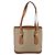 16 Céline Borsa Tote CELINE Macadam PVC Pelle Beige Tono Oro Auth 202219 - vista 2