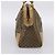 Céline Borsa a Mano CELINE Macadam PVC Pelle Beige Tono Oro Auth 200348 - vista 3