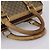 Céline Borsa a Mano CELINE Macadam PVC Pelle Beige Tono Oro Auth 200348 - vista 7