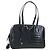 Borsa a mano PRADA in pelle goffrata Nero Argento Auth yk20763SAM
