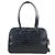 Borsa a mano PRADA in pelle goffrata Nero Argento Auth yk20763SAM - vista 2