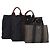 Hermès Borsa HERMES Fourre Tout in cotone, set da 3, Navy Gray, Auth BA15471 Marrone Blu navy