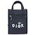Borsa North South Christian Dior in pelle 2way Navy Silver Auth 198600M Argento Blu navy - vista 2