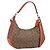 Borsa a tracolla Coach Signature PVC 2way Beige Silver Auth ki6777A Argento