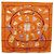 Hermès HERMES Carré 90 Seidentuch "CARNETS DE BAL" Orange Auth am12466M