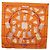 Hermès HERMES Carré 90 Seidentuch "CARNETS DE BAL" Orange Auth am12466M - Ansicht 13