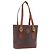 Céline Borsa Tote CELINE Macadam PVC Pelle Marrone Tono Oro Auth BA15400