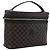 Céline Borsa a mano porta trucchi CELINE Macadam Canvas PVC Pelle Nero Oro Auth 199395 D'oro