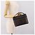 Céline Borsa a mano porta trucchi CELINE Macadam Canvas PVC Pelle Nero Oro Auth 199395 D'oro - vista 22