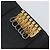 Saffiano PRADA Key Case Safiano Leather Navy Gold Auth bs36879 Golden Navy blue - view 22