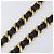 Cintura a catena CHANEL Metallo 29.1'' Nero Oro CC Auth bs36890V D'oro - vista 4