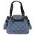 Borsa Tote Salvatore Ferragamo Gancini Canvas Navy Gold Auth 200061A D'oro Blu navy - vista 13