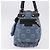 Borsa Tote Salvatore Ferragamo Gancini Canvas Navy Gold Auth 200061A D'oro Blu navy - vista 3