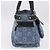Borsa Tote Salvatore Ferragamo Gancini Canvas Navy Gold Auth 200061A D'oro Blu navy - vista 4