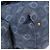 Borsa Tote Salvatore Ferragamo Gancini Canvas Navy Gold Auth 200061A D'oro Blu navy - vista 9