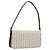 Céline Borsa a tracolla CELINE C Macadam Canvas White Gold Tone Auth 200822V Bianco