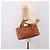 Céline Borsa a mano CELINE Boogie Bag in pelle marrone argento Auth 200991A - vista 23