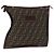 FENDI Zucca Canvas Pouch Black Brown Auth 197691