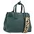 Borsa a mano BURBERRY in pelle 2way Verde Argento Auth BA15318A