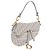 Borsa Christian Dior Trotter Canvas Saddle Oblique Grigio Oro Auth 199836SM Marrone D'oro