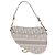 Borsa Christian Dior Trotter Canvas Saddle Oblique Grigio Oro Auth 199836SM Marrone D'oro - vista 3