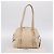 PRADA Schultertasche aus Leder Beige Silber Auth 200826V - Ansicht 12