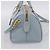 Borsa Boston PRADA pelle Saffiano 2way Blu Chiaro Oro Auth 201928A D'oro - vista 4