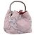 PRADA Brokat-Handtasche Seide Rosa Silber Auth 199363SAM Pink