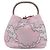 PRADA Brokat-Handtasche Seide Rosa Silber Auth 199363SAM Pink - Ansicht 2