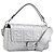 Borsa a spalla FENDI Zucca Mamma Baguette in pelle argento 8BR600 Auth yk20852SAM Prata