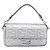 Borsa a spalla FENDI Zucca Mamma Baguette in pelle argento 8BR600 Auth yk20852SAM Prata - vista 13