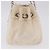Borsa a catena CHANEL V-Stitch Icon Series Canvas Beige Silver CC Auth 201991A Argento - vista 3