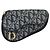 Pouch Saddle Christian Dior Trotter Canvas Navy Gold Auth 199475 D'oro Blu navy - vista 2