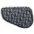 Pouch Saddle Christian Dior Trotter Canvas Navy Gold Auth 199475 D'oro Blu navy - vista 3